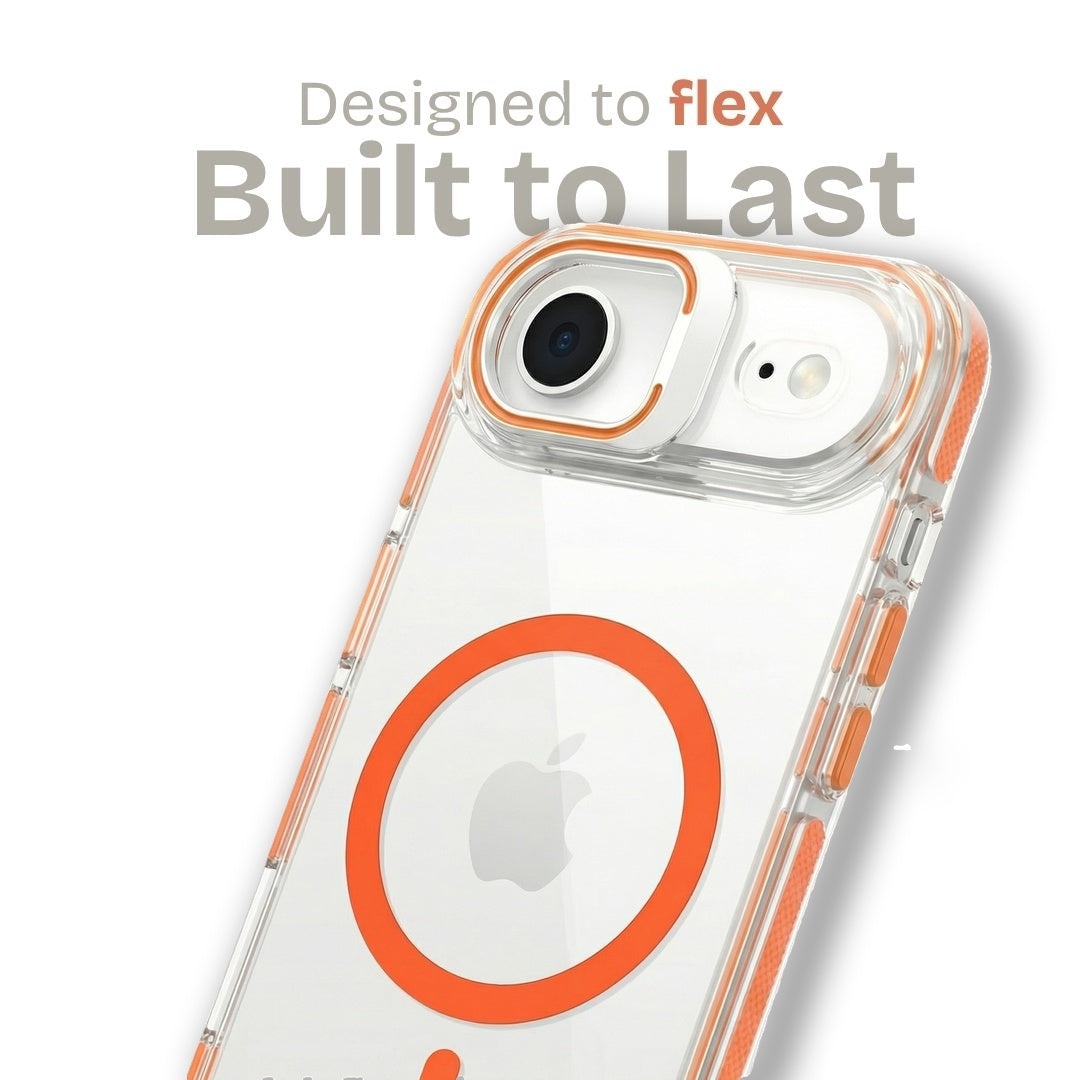 Clear Kickstand iPhone Case for iPhone Air Orange | Macmerise
