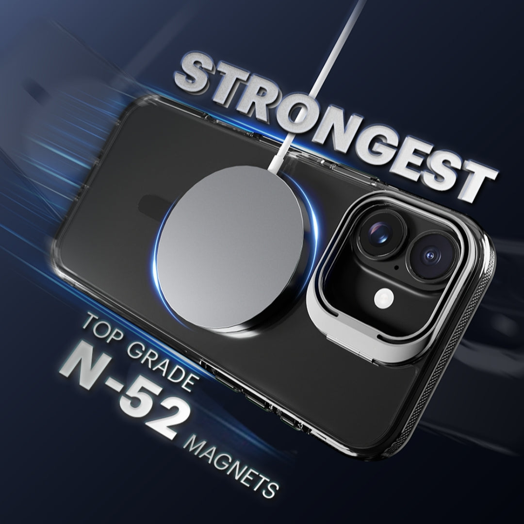 Clear Kickstand iPhone Case for iPhone 15 Plus Orange | Macmerise