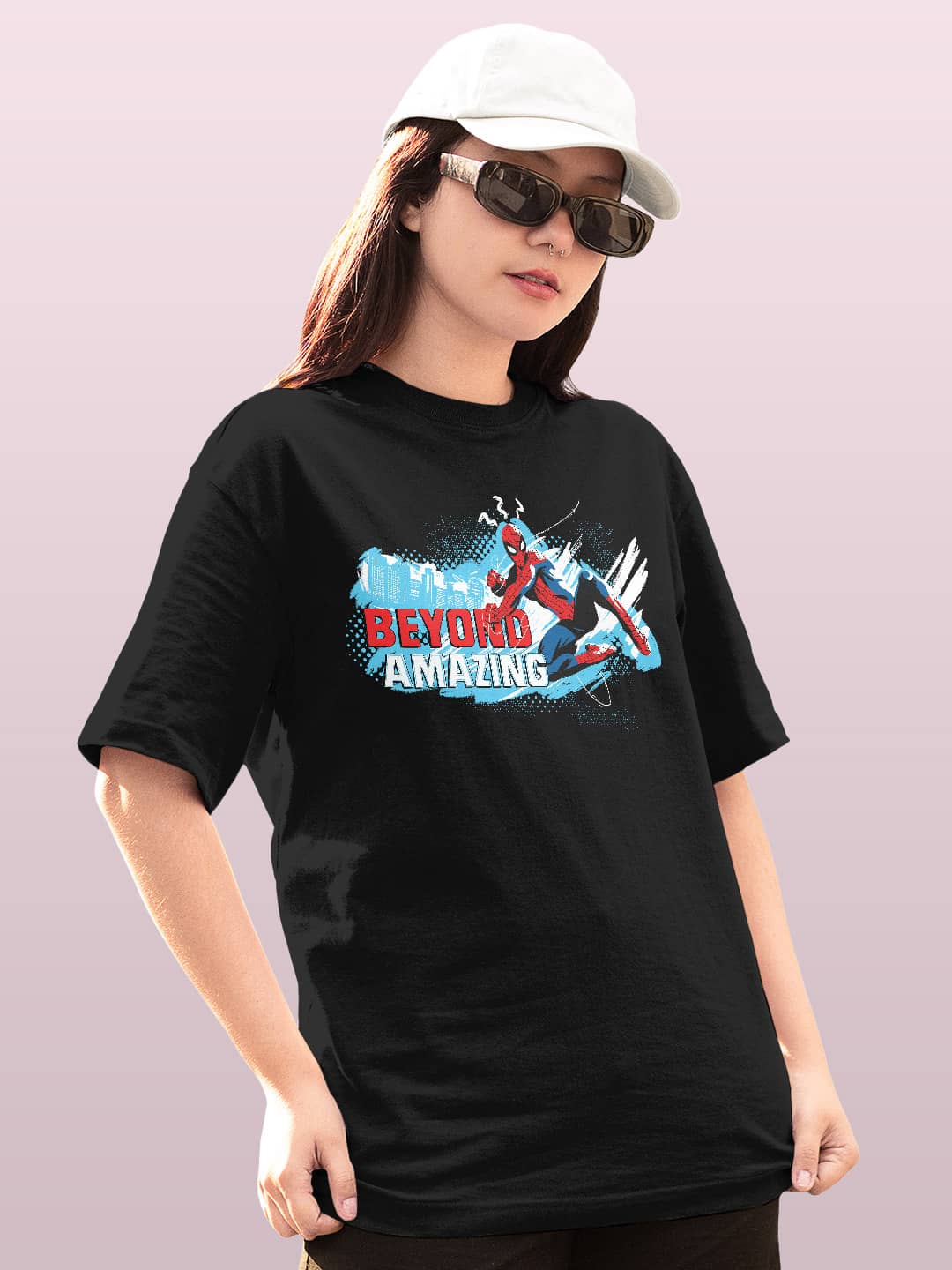 Beyond Amazing Spider Man - Womens Oversized T-Shirt Black XL