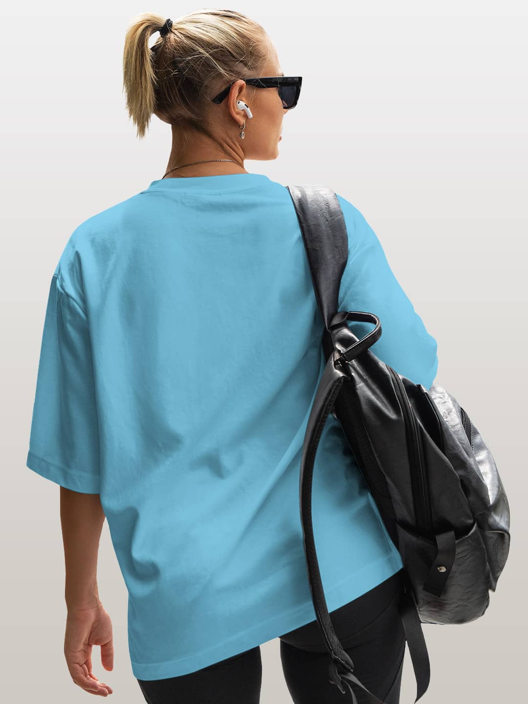 Girl Boss Building Empire - Womens Oversized T-Shirt Sky Blue Medium