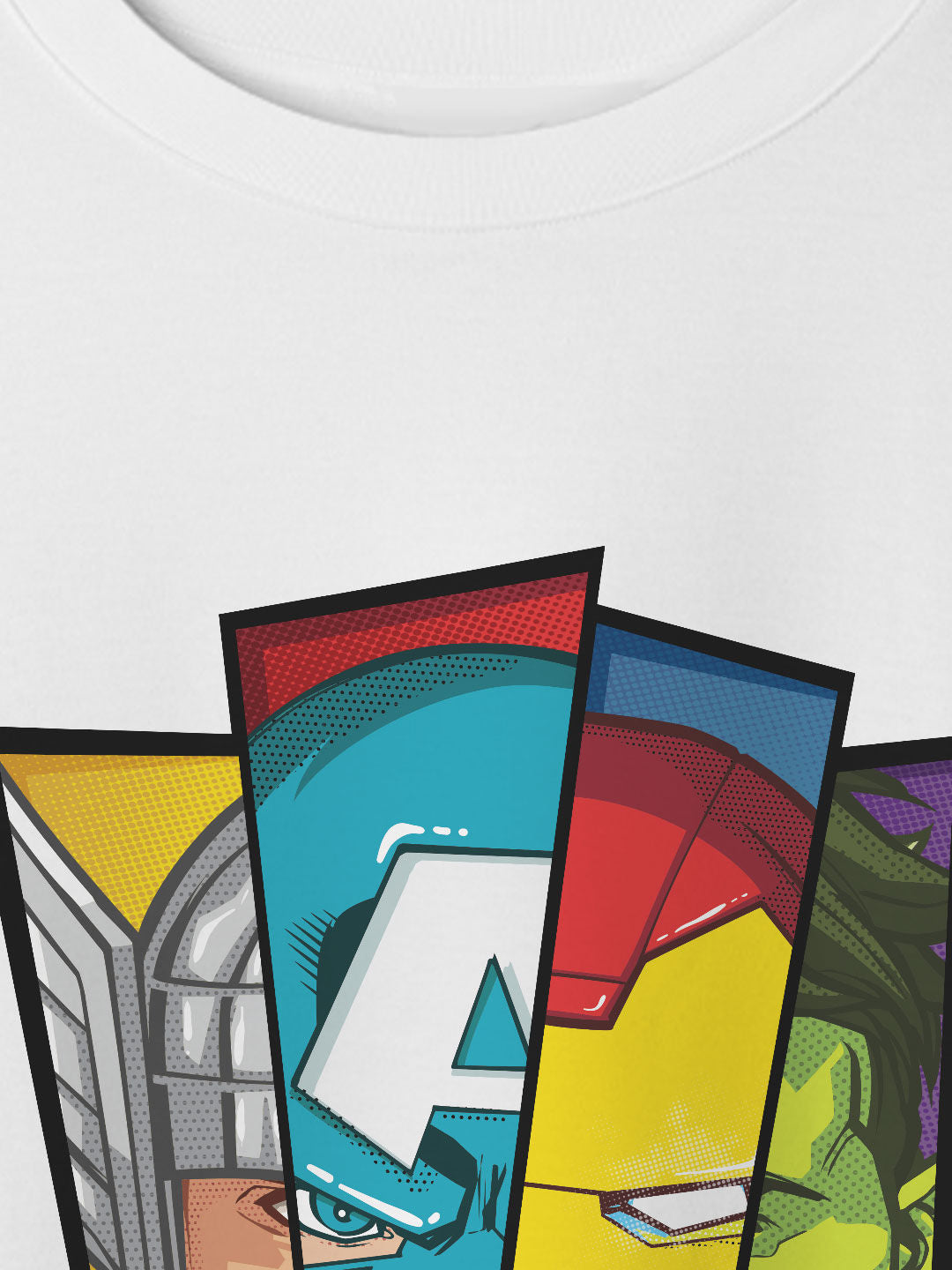 Avengers Faces - Womens T-Shirt - Oversized Fit - White - Large