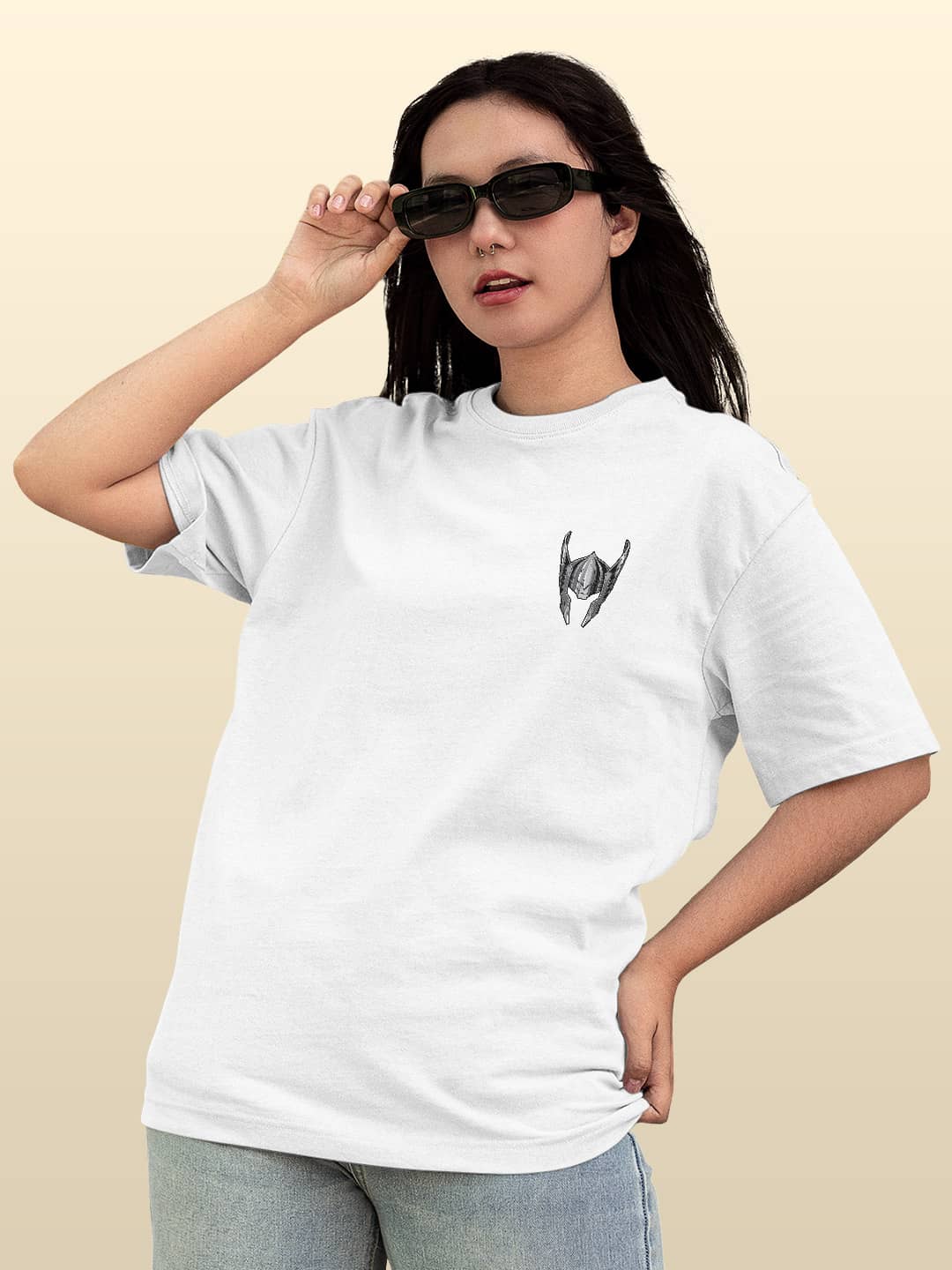Mischievous Asgardian - Womens Oversized T-Shirt White Large