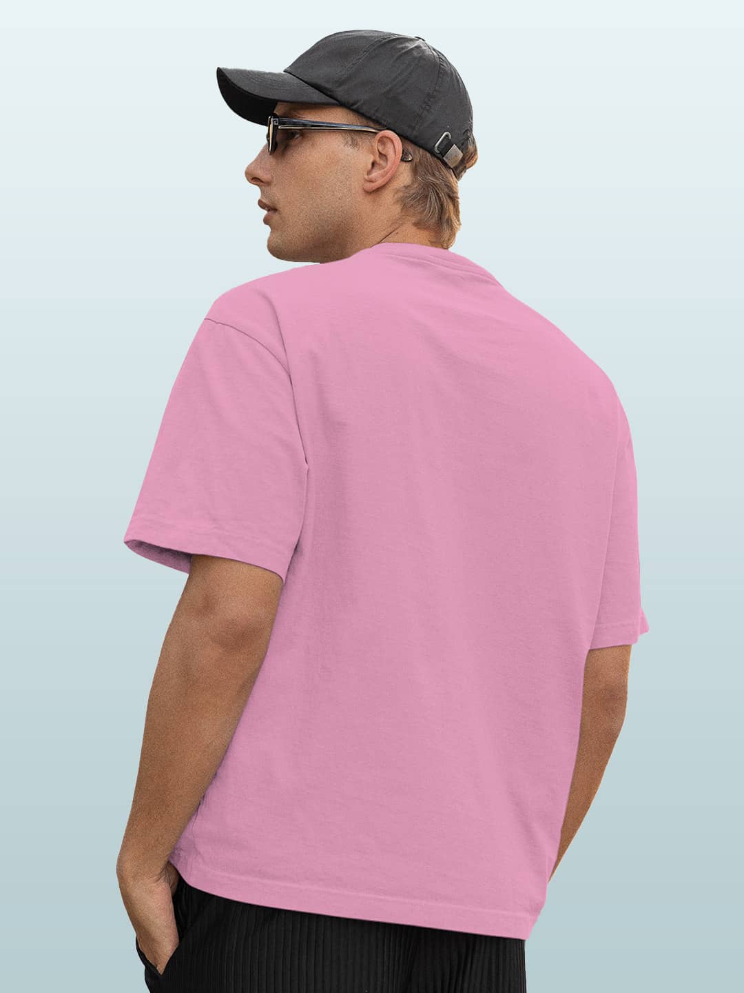 Angry Donald - Mens Oversized T-Shirt Baby Pink XL