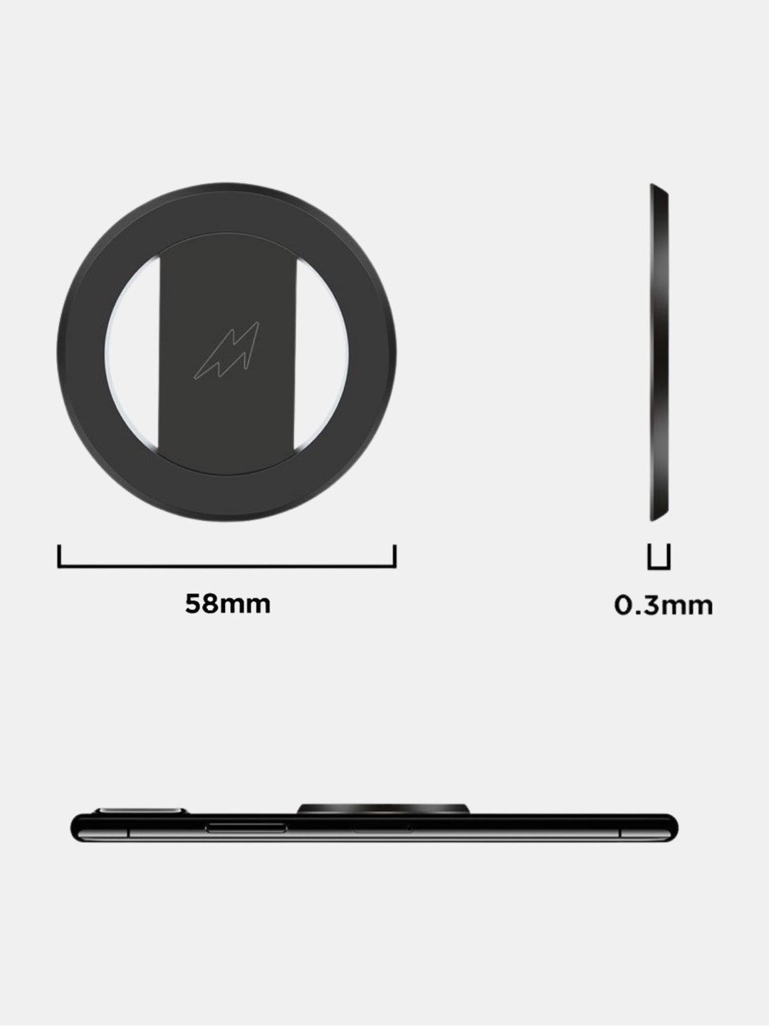 Basics - Phone Holder Snap Black