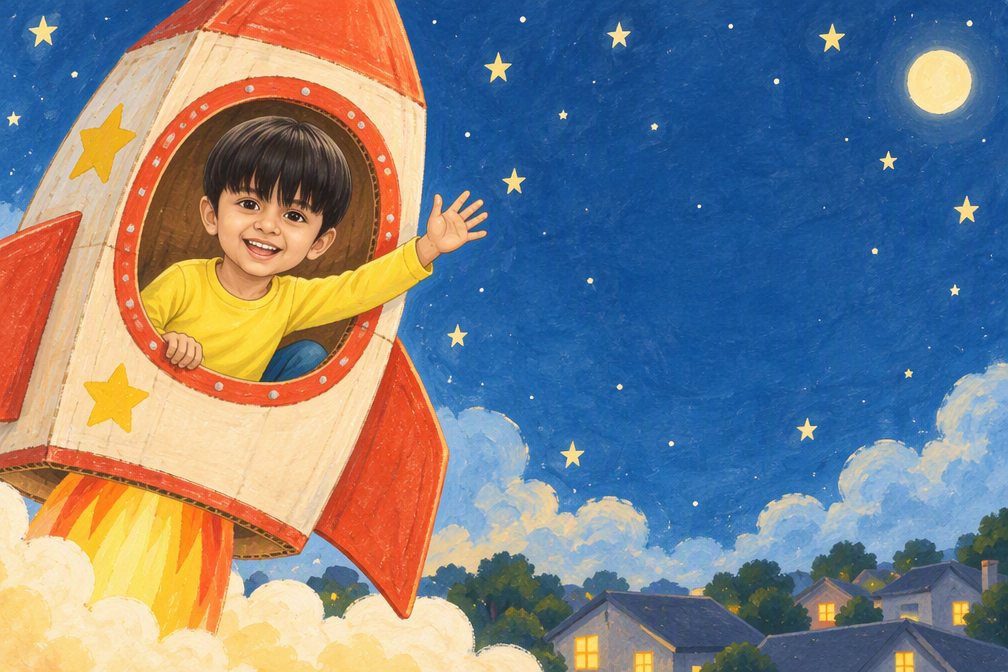 Front cover of a finished storybook