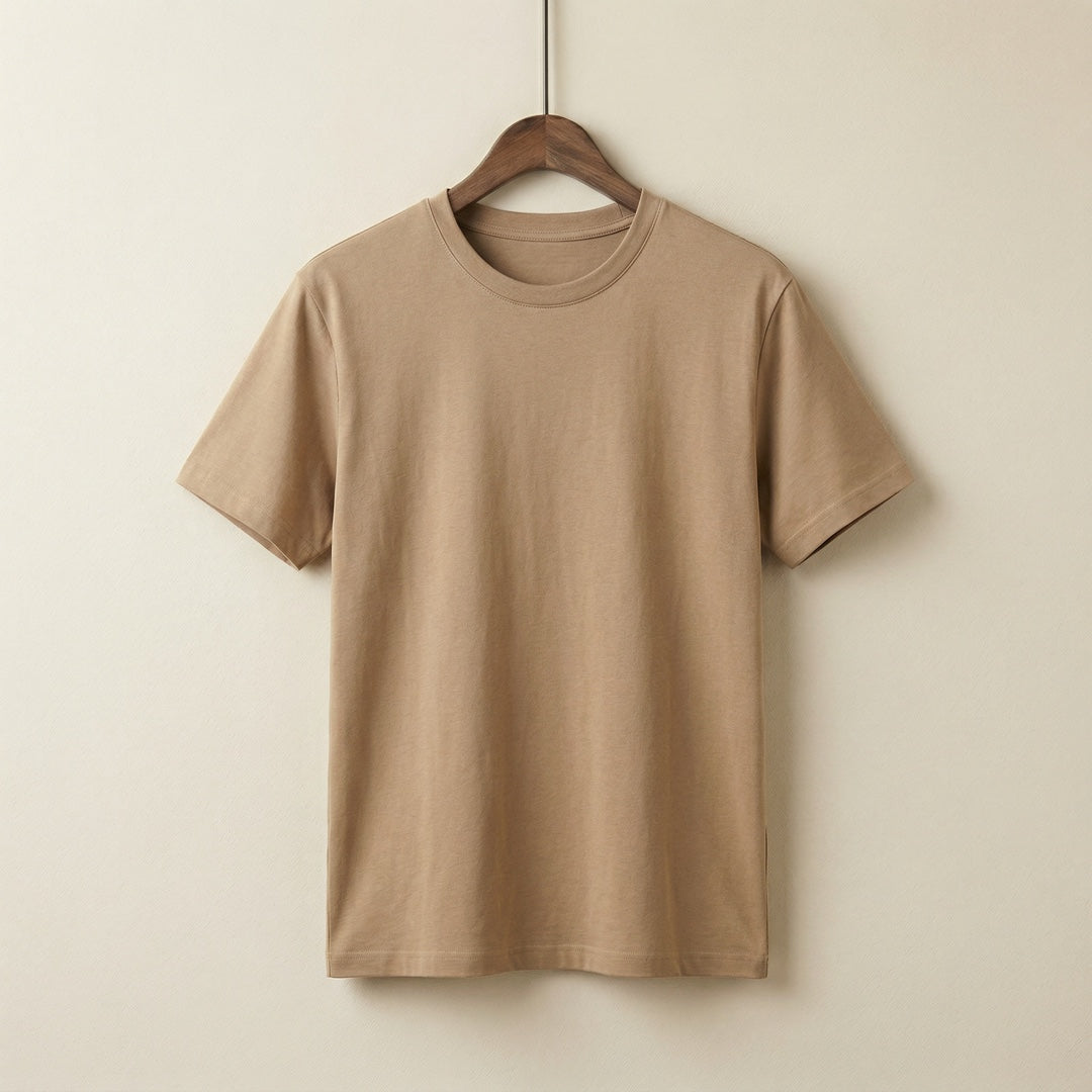 Classic Beige Unisex T-Shirt - front view | Macmerise