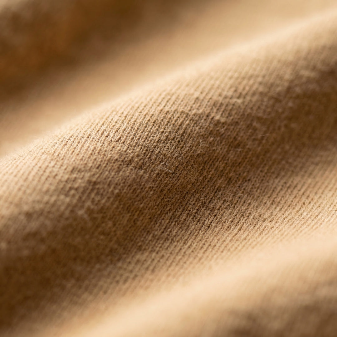 Basics Unisex T-Shirt Beige - detail view | Macmerise