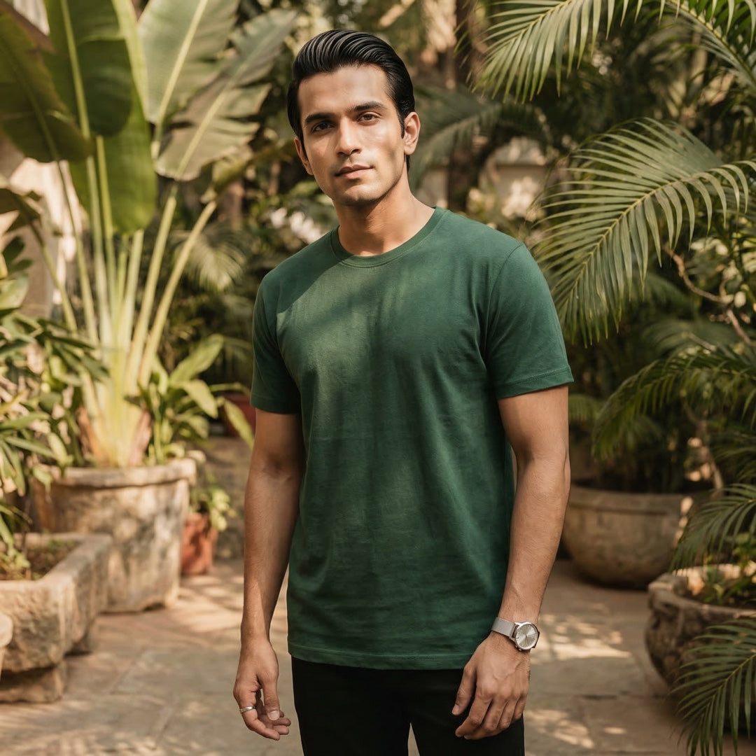 Basics - Unisex T-shirt Green XXL