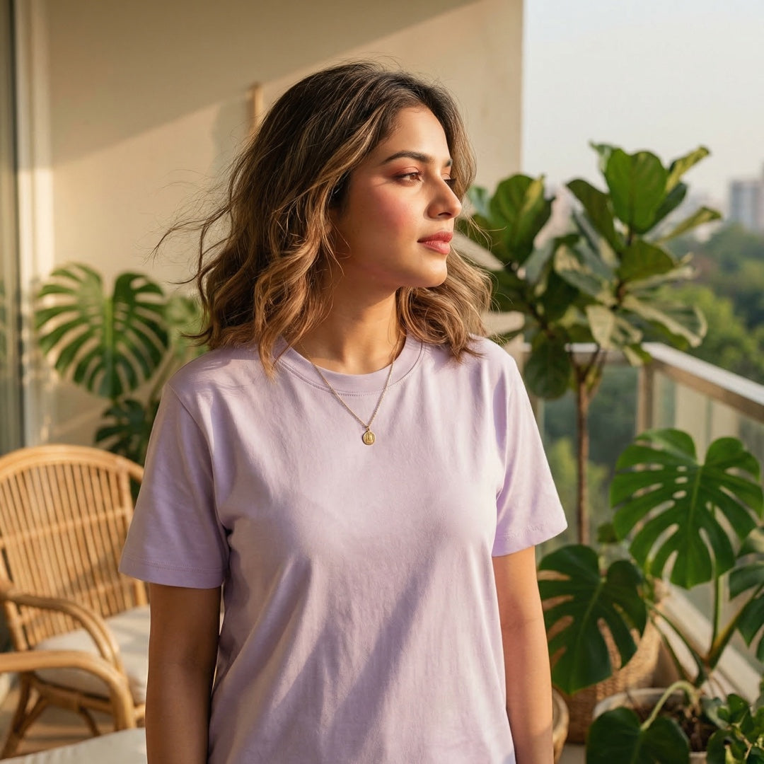 Classic Lavender Unisex T-Shirt - detail view | Macmerise