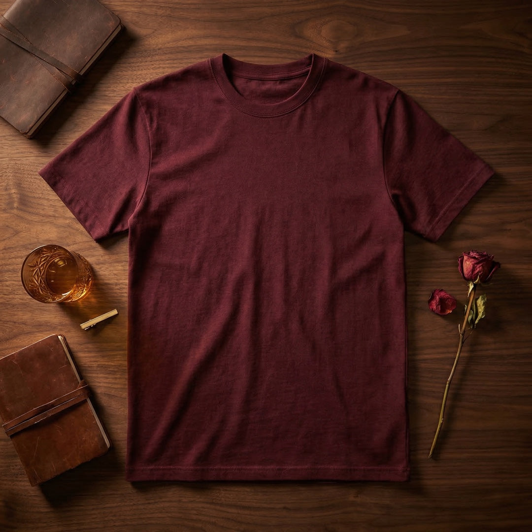 Classic Maroon Unisex T-Shirt - detail view | Macmerise