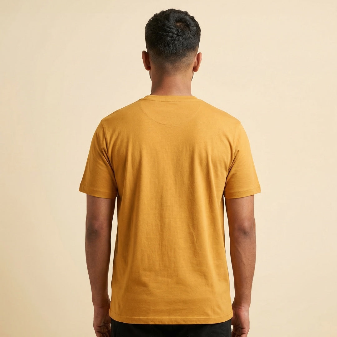 Classic Mustard Yellow Unisex T-Shirt - detail view | Macmerise