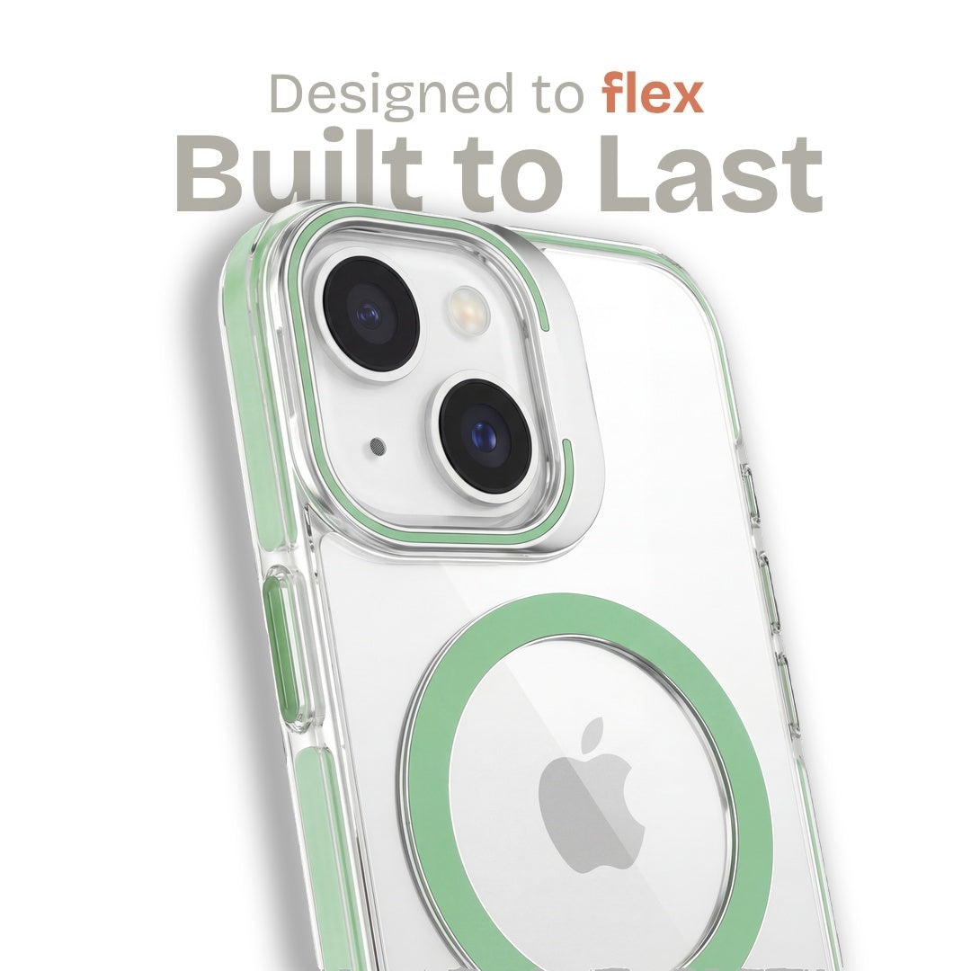 Clear Kickstand iPhone Case for iPhone 16 Plus Tea Green | Macmerise