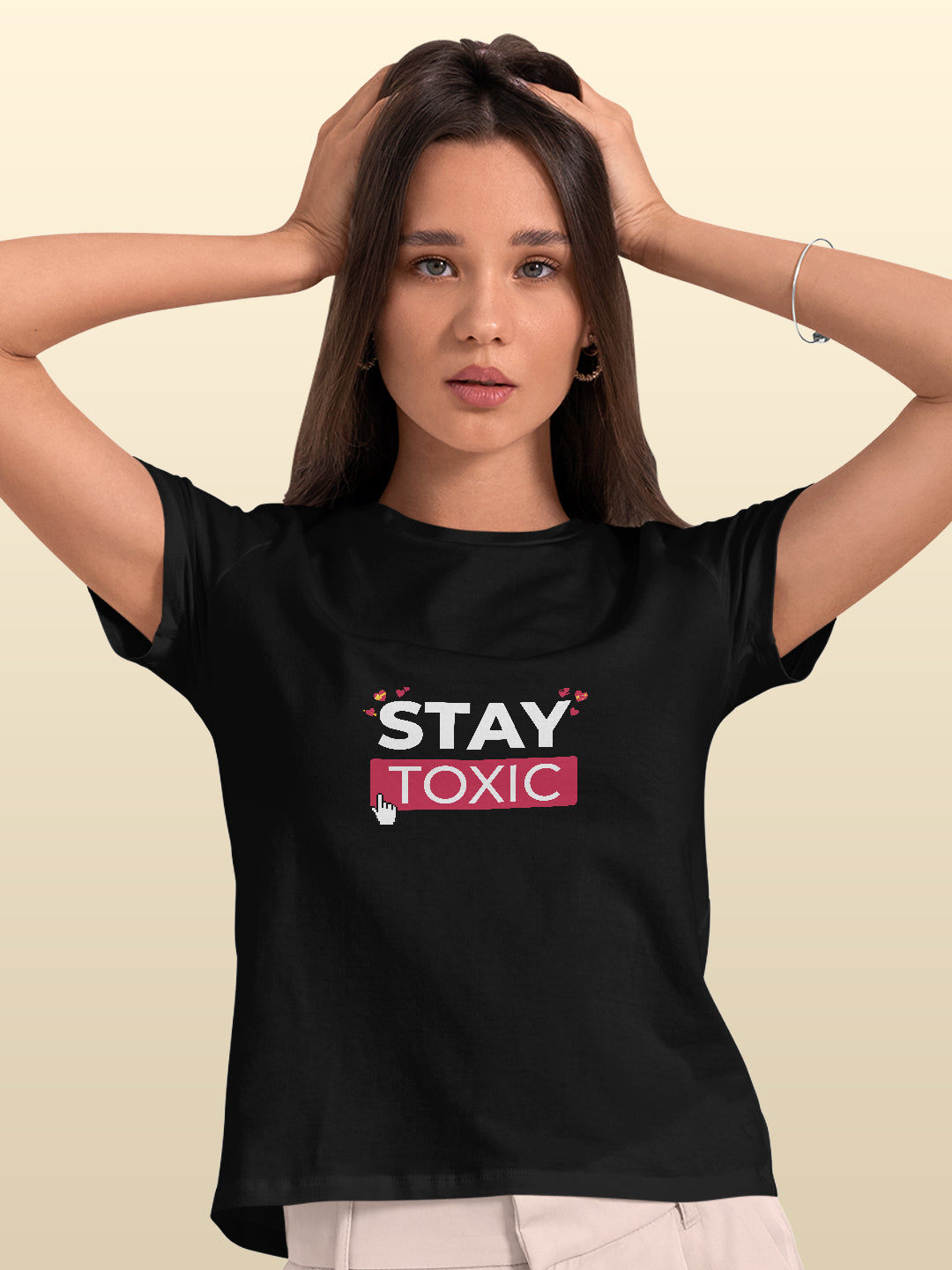 Stay Toxic - Womens T-Shirt Black