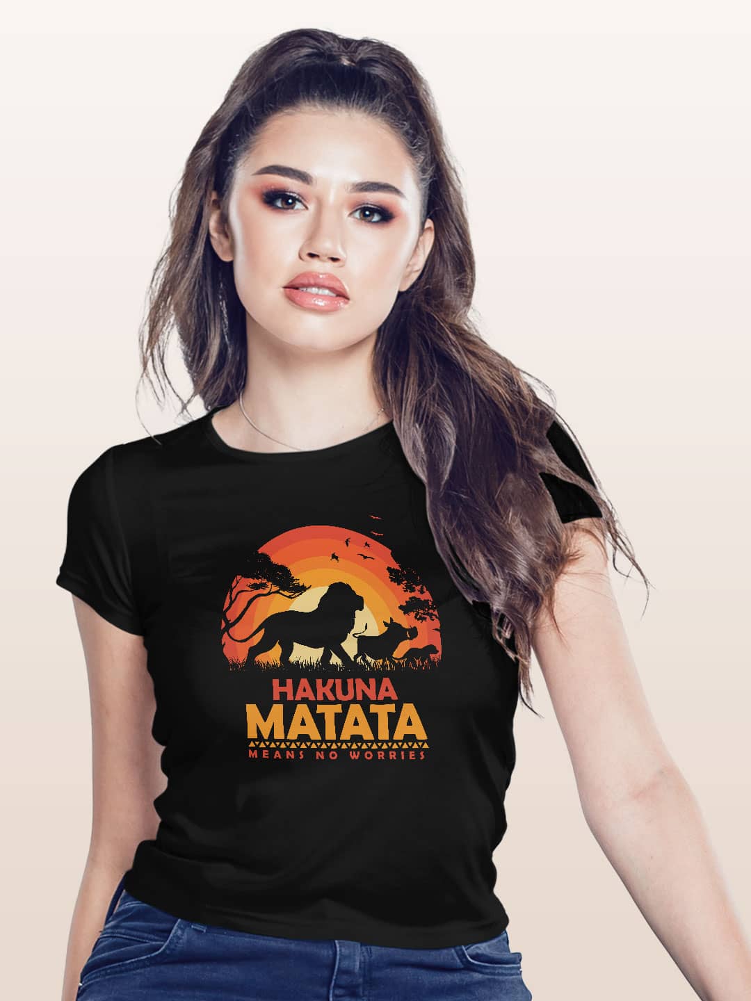 Hakuna Matata - Womens T-Shirt Black Large