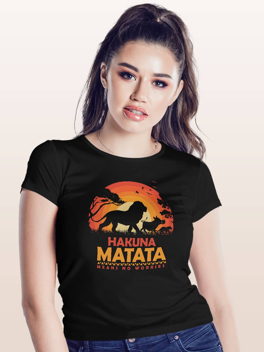 Hakuna Matata - Womens T-Shirt Black Small