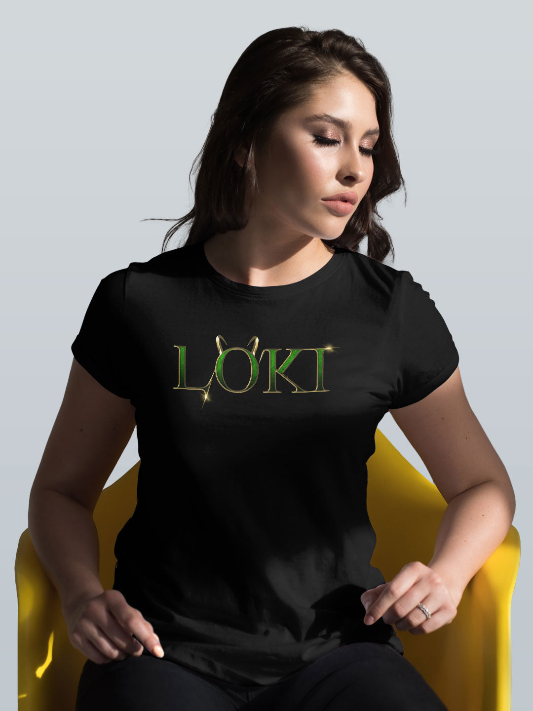 Logo Loki - Womens T-Shirt Black Medium