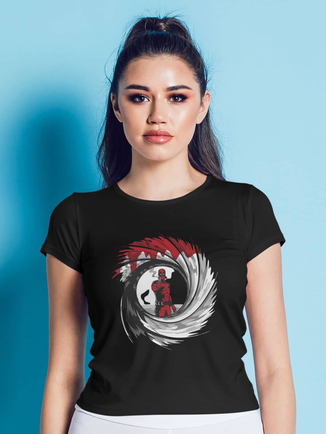 Golden Eye Deadpool - Womens T-Shirt Black Small