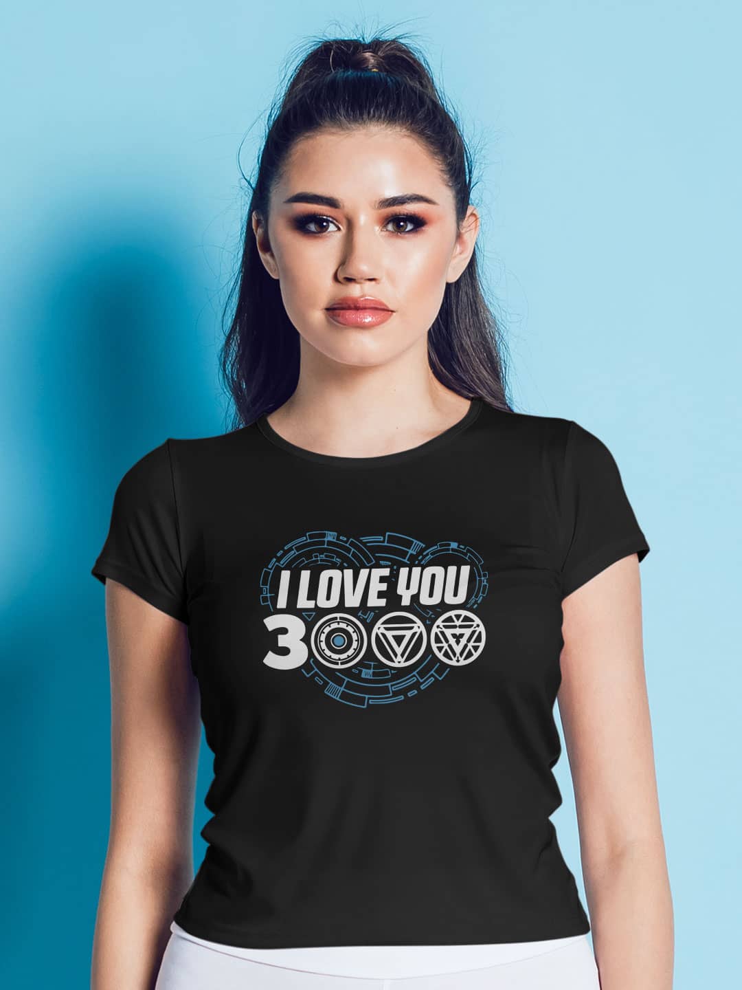Black L Love you 3000 Womens T-Shirt Black Large