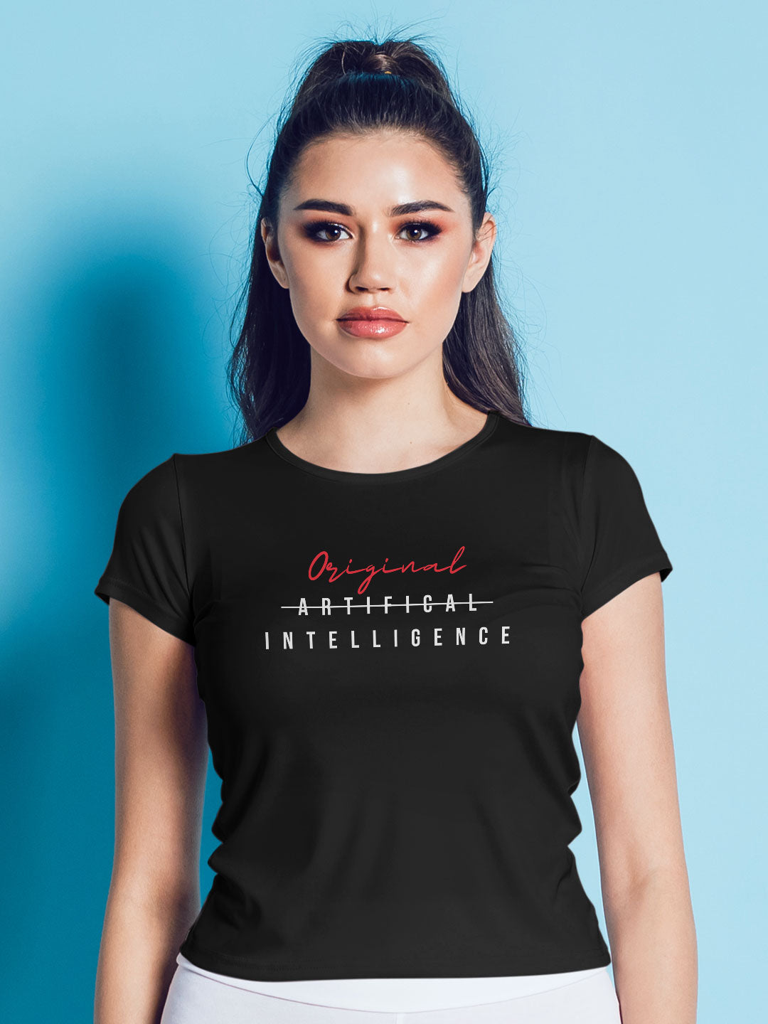 Original Intelligence - Womens T-Shirt Black Large