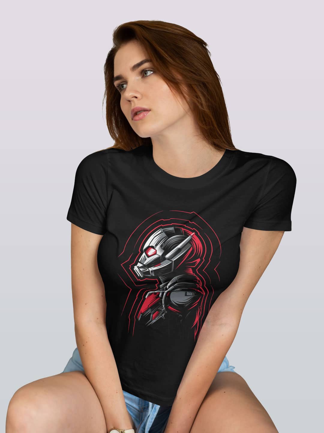 Antman Shrink - Womens T-Shirt Black Medium