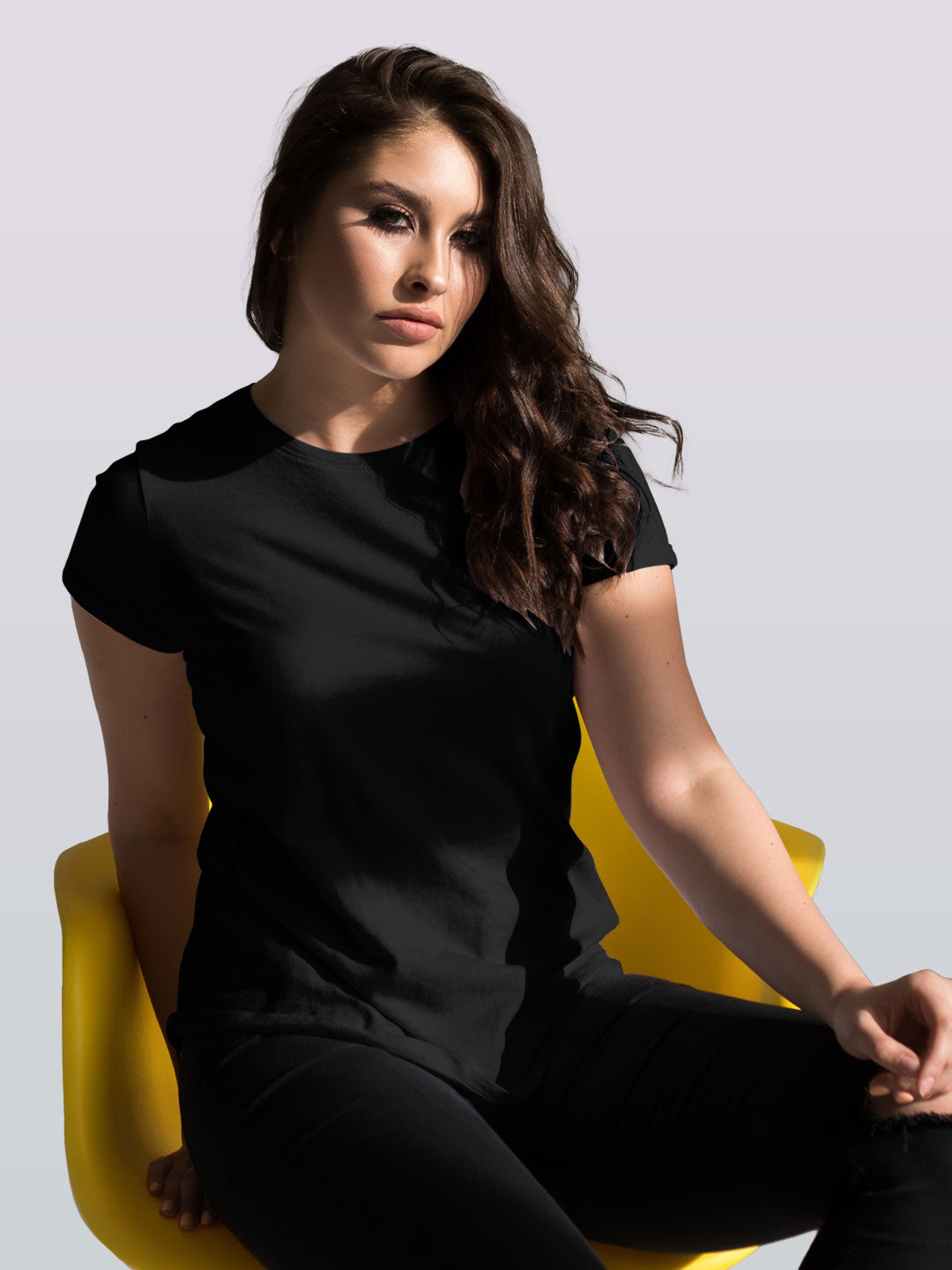 Floral Cat - Womens T-Shirt Black XXL