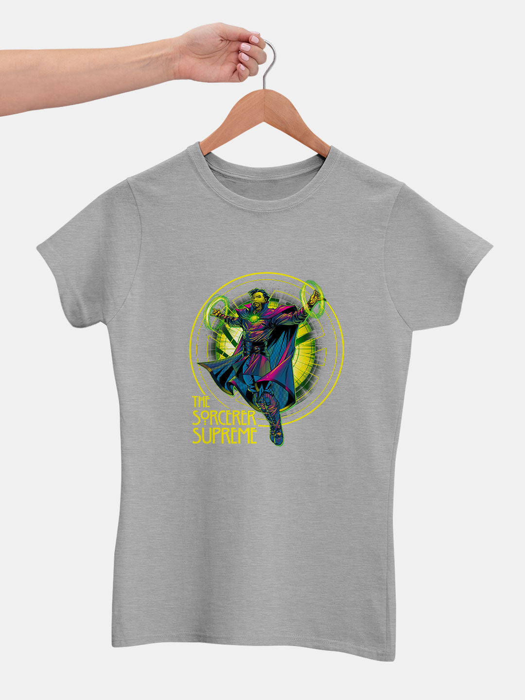 Neon Sorcerer Supreme - Womens T-Shirt - Regular Fit - Grey Melange - XXL