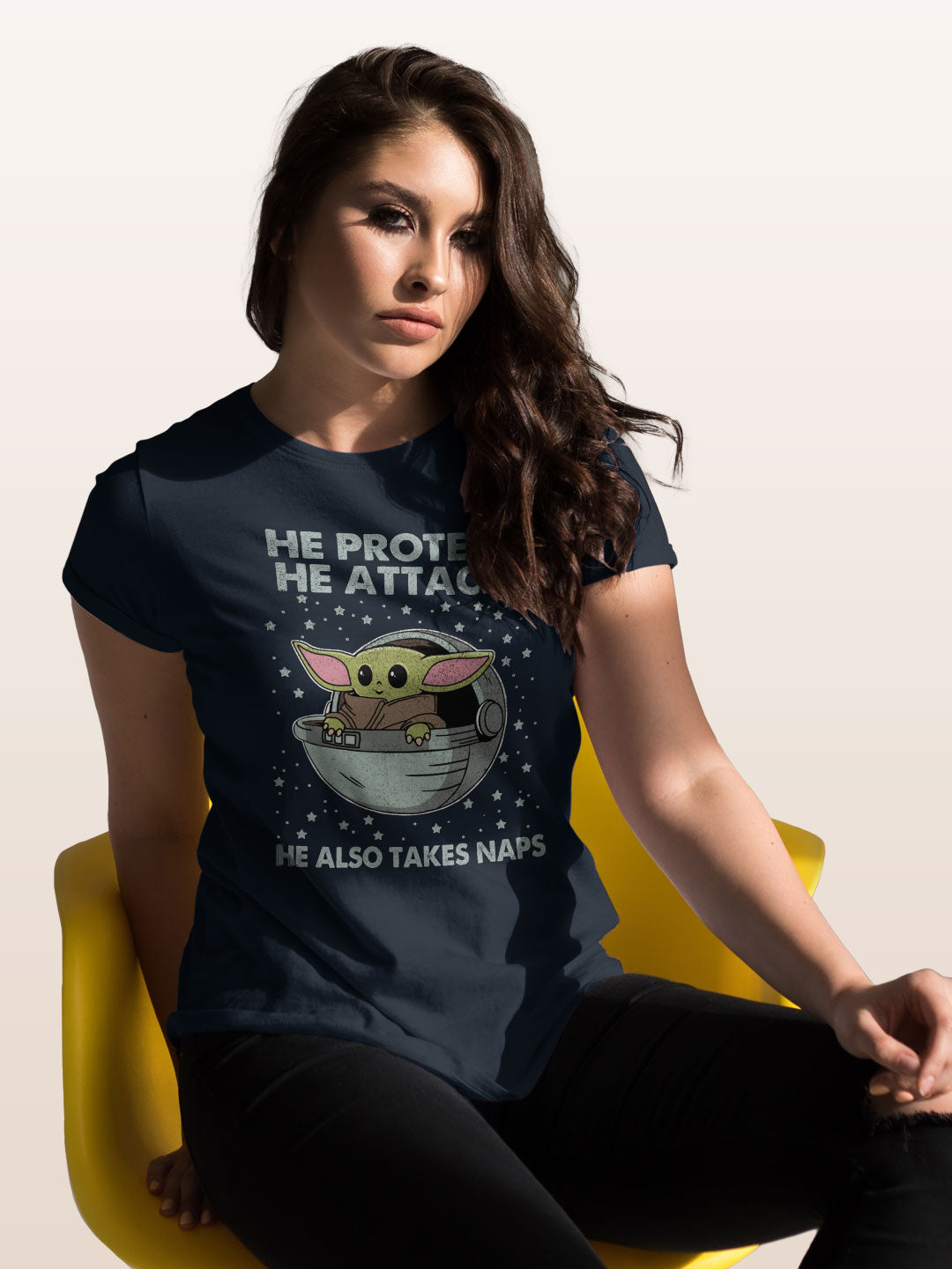 All Rounder Grogu - Womens T-Shirt Navy Blue XXL