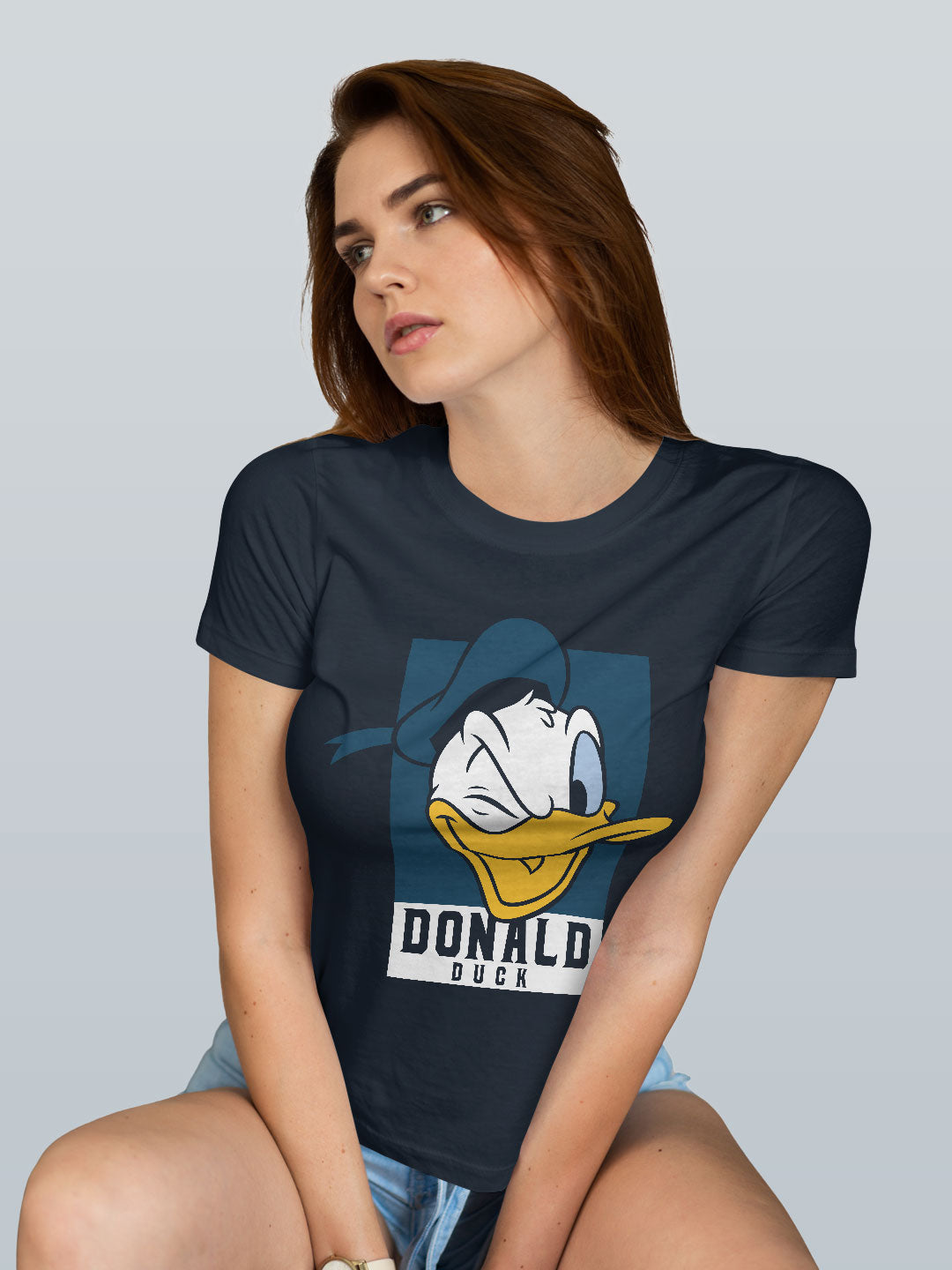 donaldduckportrait-womenst-shirt-navyblue-medium