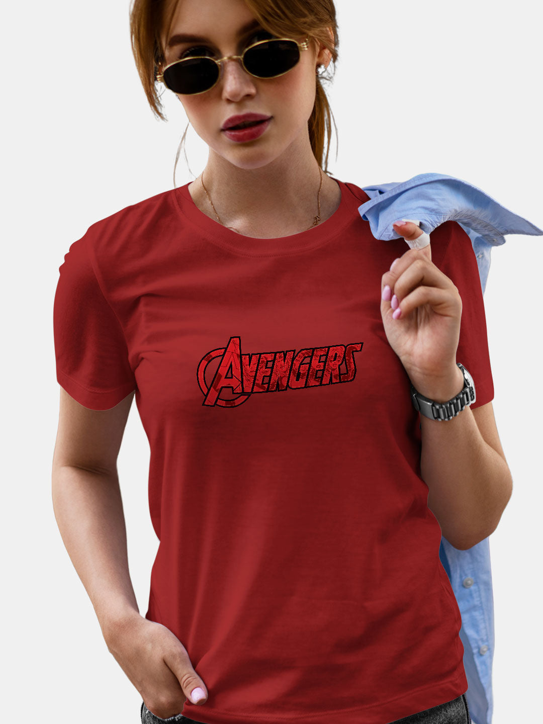 Avengers Reveal - Womens T-Shirt Red Large