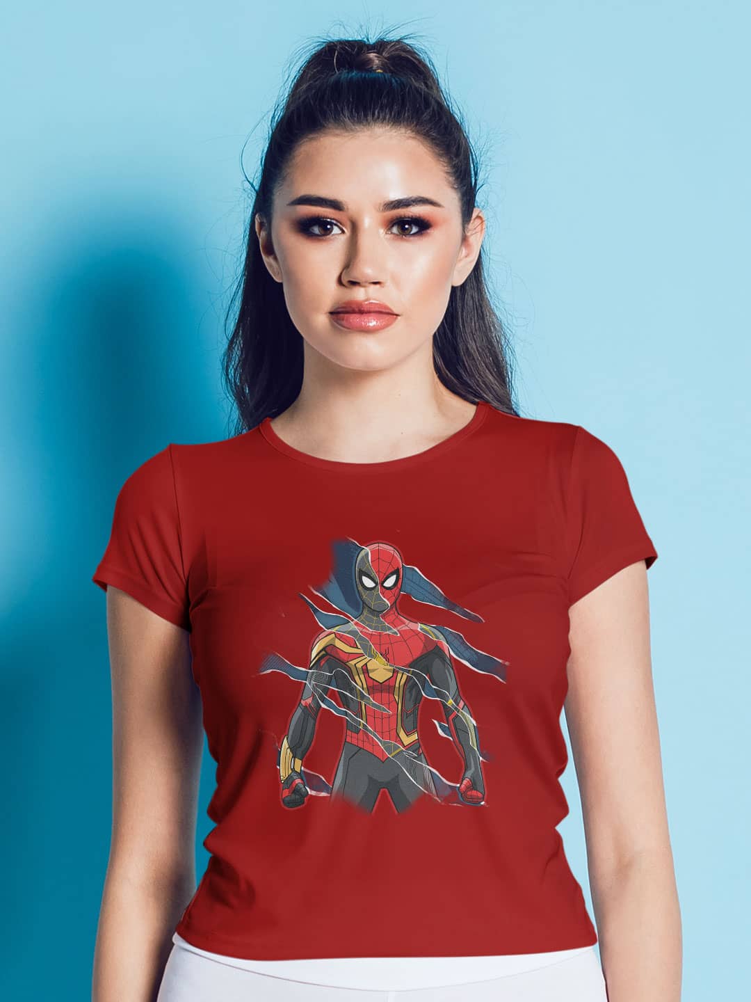 All 3 Spidey - Womens T-Shirt Red XXL