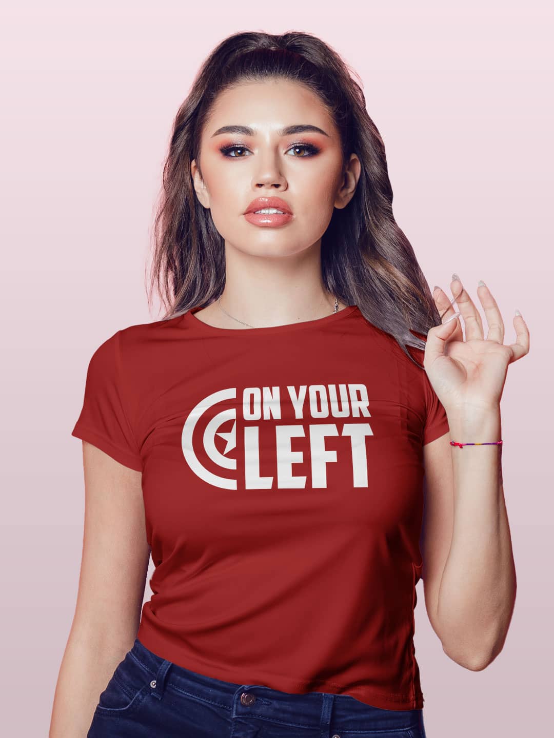 On Your Left - Womens T-Shirt Red Small