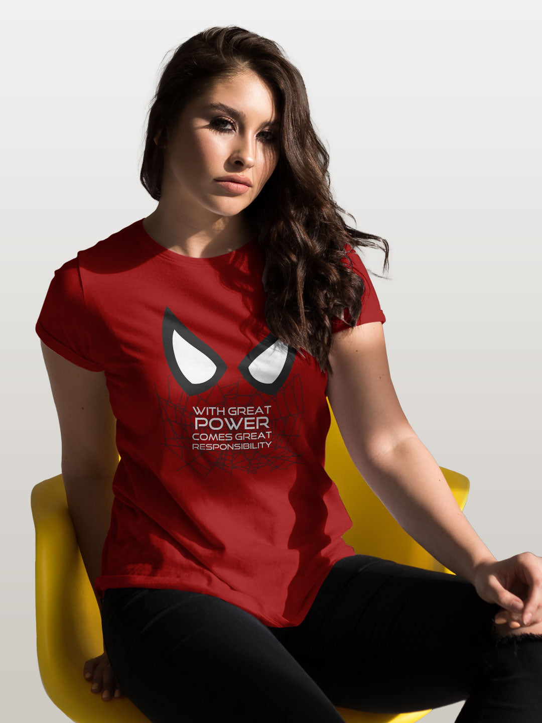 Responsible Spidey - Womens T-Shirt Red Medium