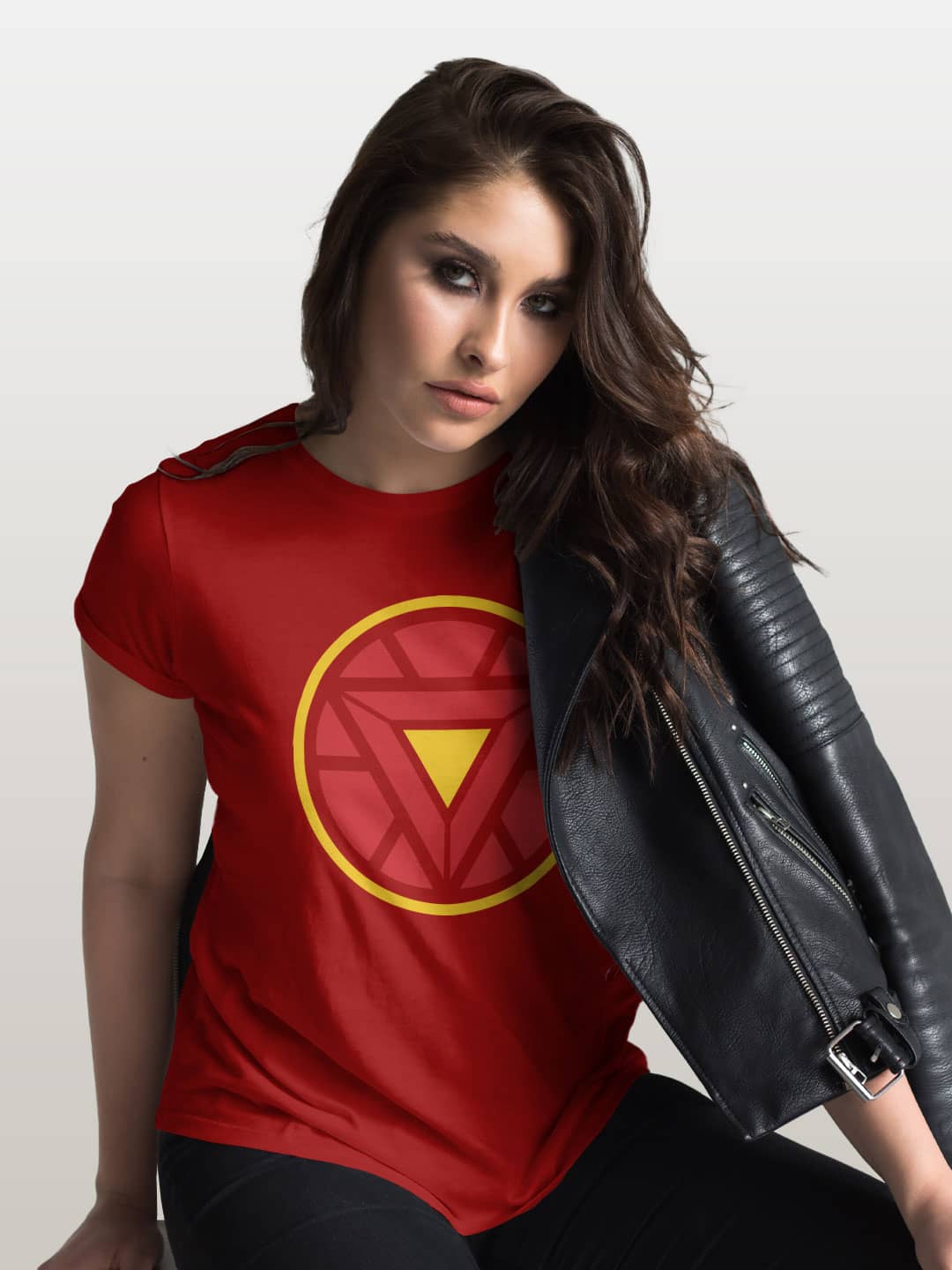 Iron Man Arc Reactor - Womens T-Shirt Red XL