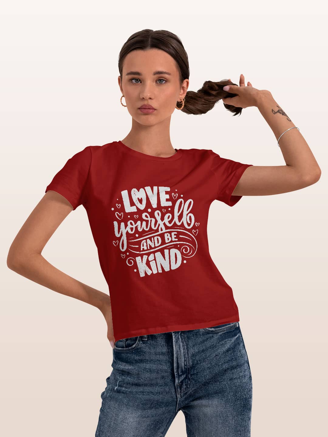 Be kind - Womens T-Shirt Red Medium