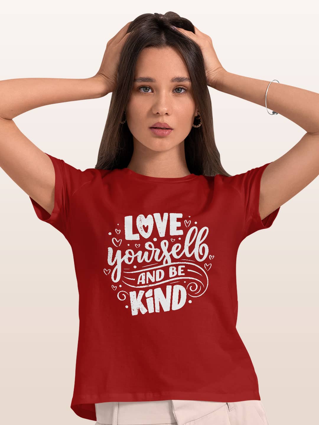 Be kind - Womens T-Shirt Red Medium