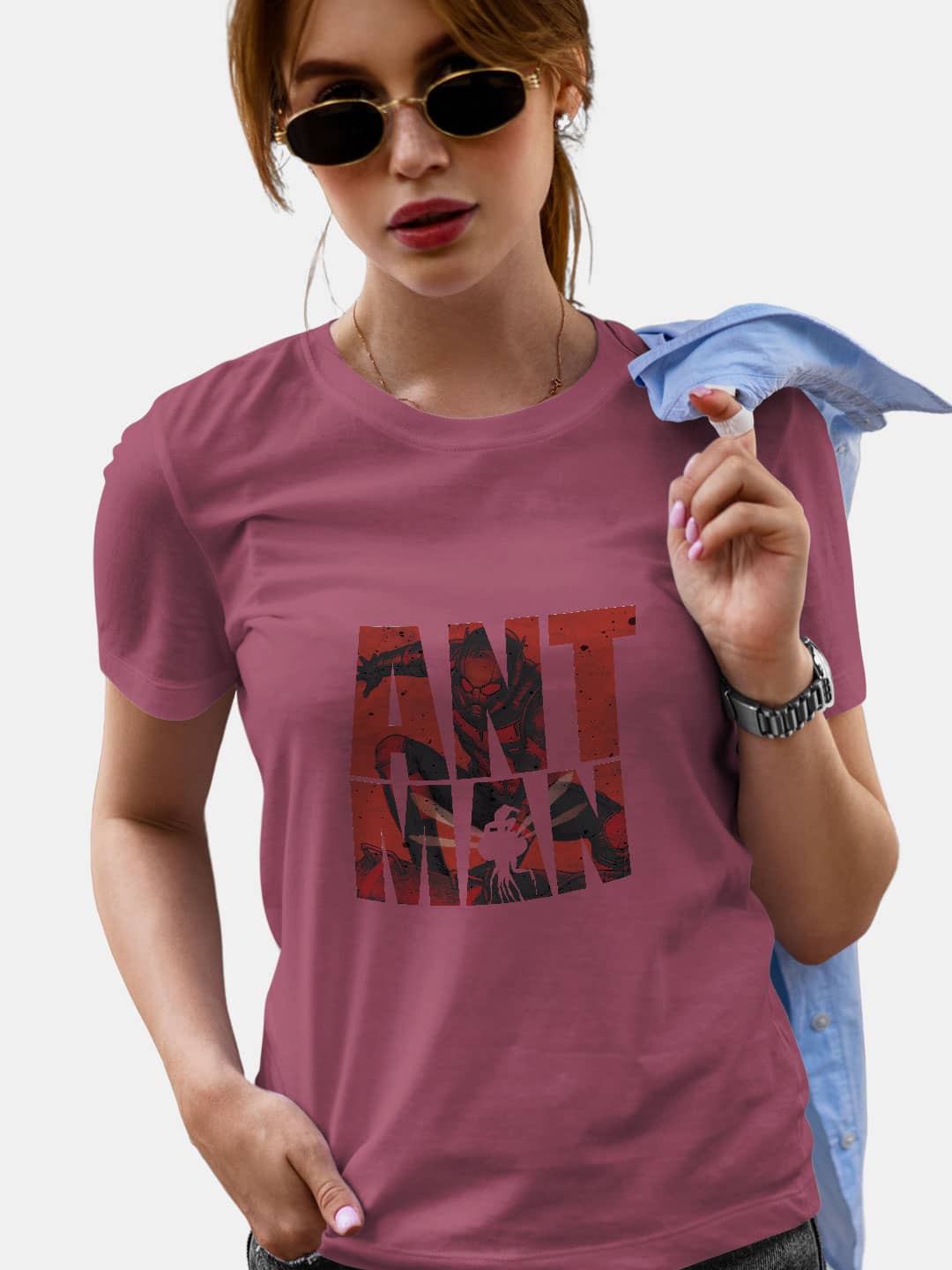 Astonishing Ant Man - Womens T-Shirt Rose Grey Large