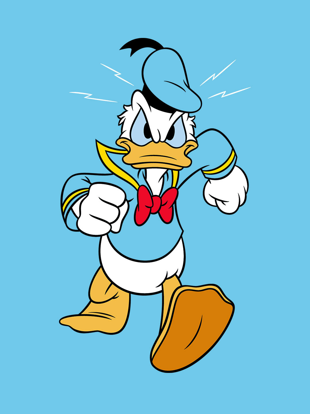 Angry Donald - Womens T-Shirt Sky Blue Medium