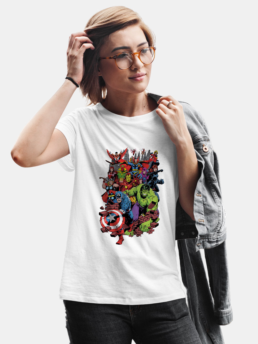 Comic Wall Breaker - Womens T-Shirt White Large