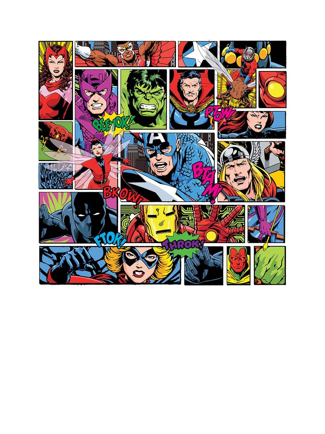 Comic Superheroes Mashup - Womens T-Shirt White Medium