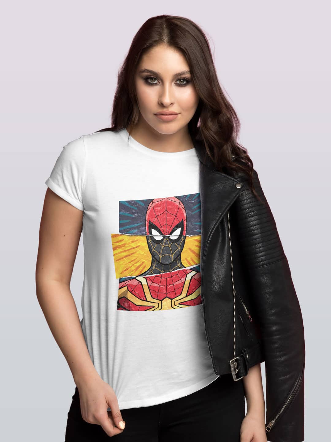 Spider Man Engage - Womens T-Shirt White Medium