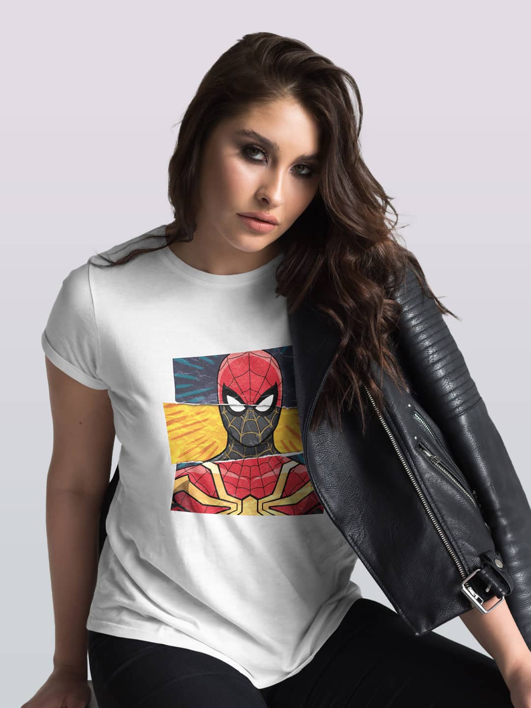 Spider Man Engage - Womens T-Shirt White Medium