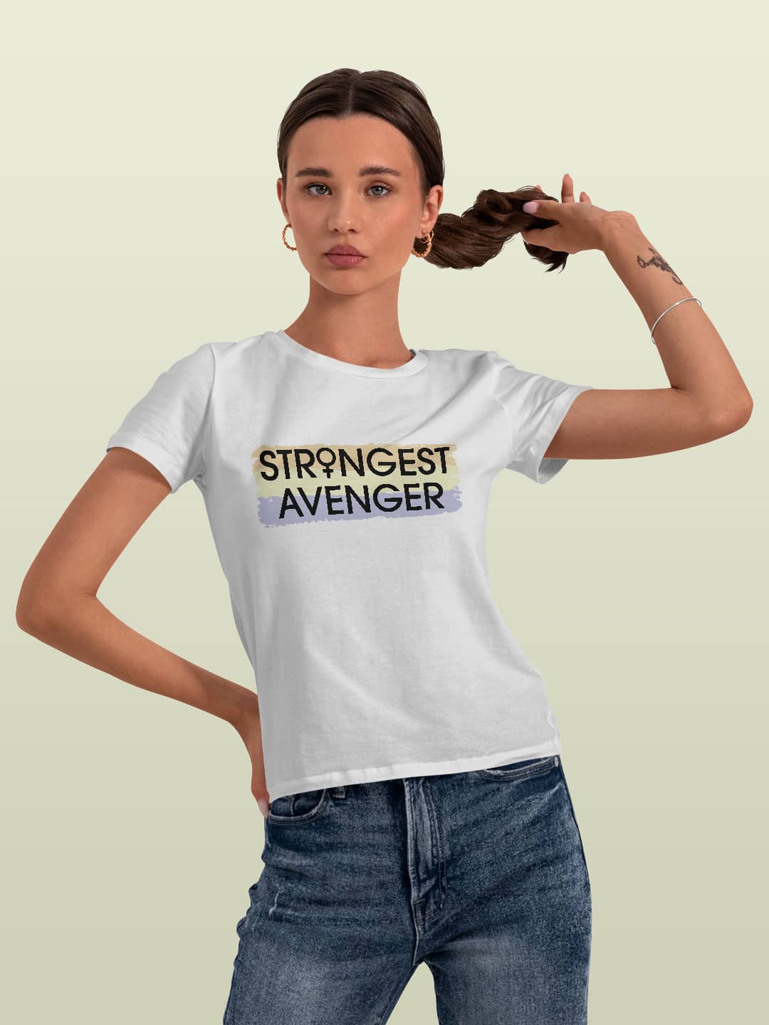 Strongest Avenger - Womens T-Shirt White Large
