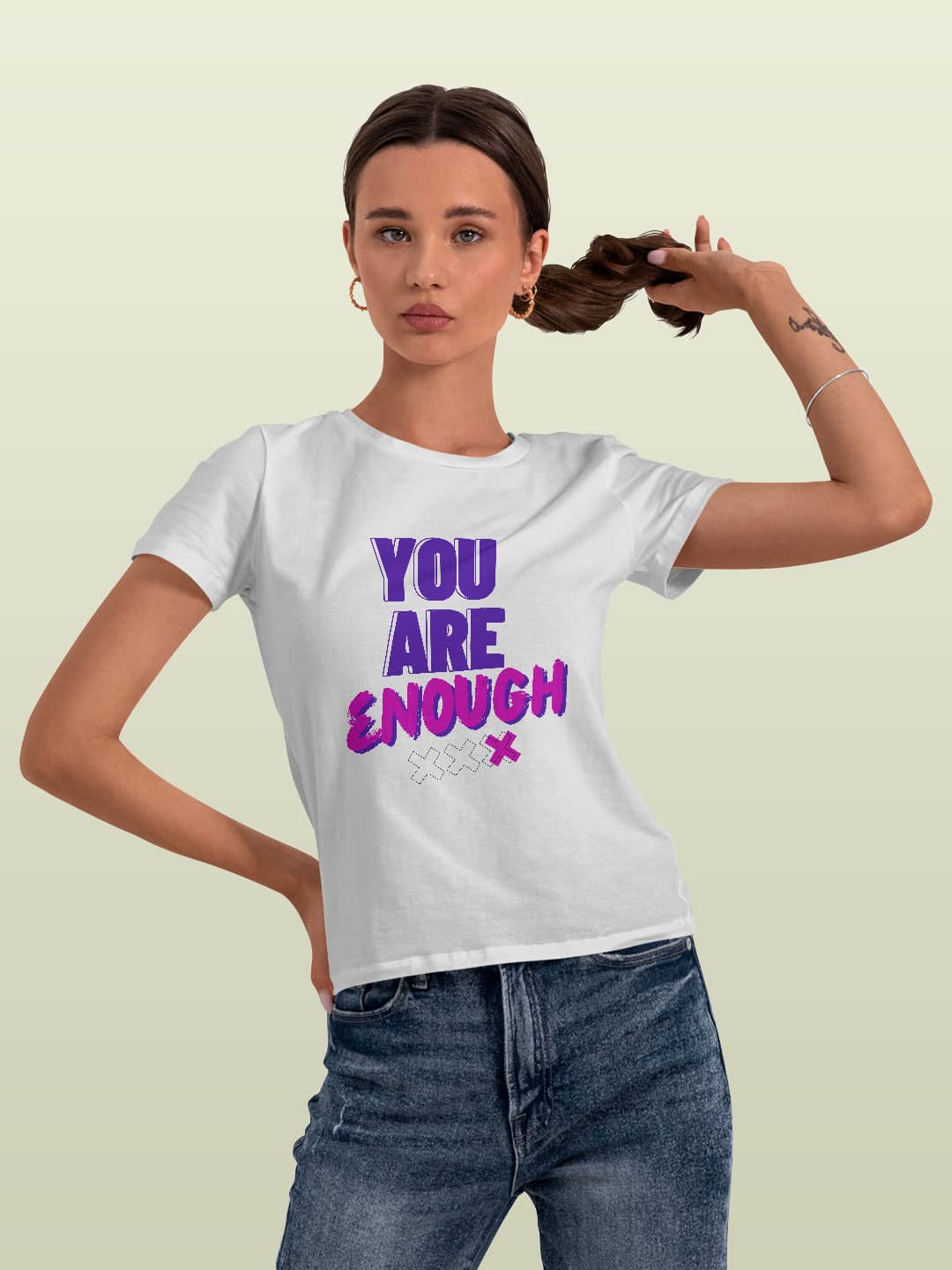 You are enough - Womens T-Shirt White Medium