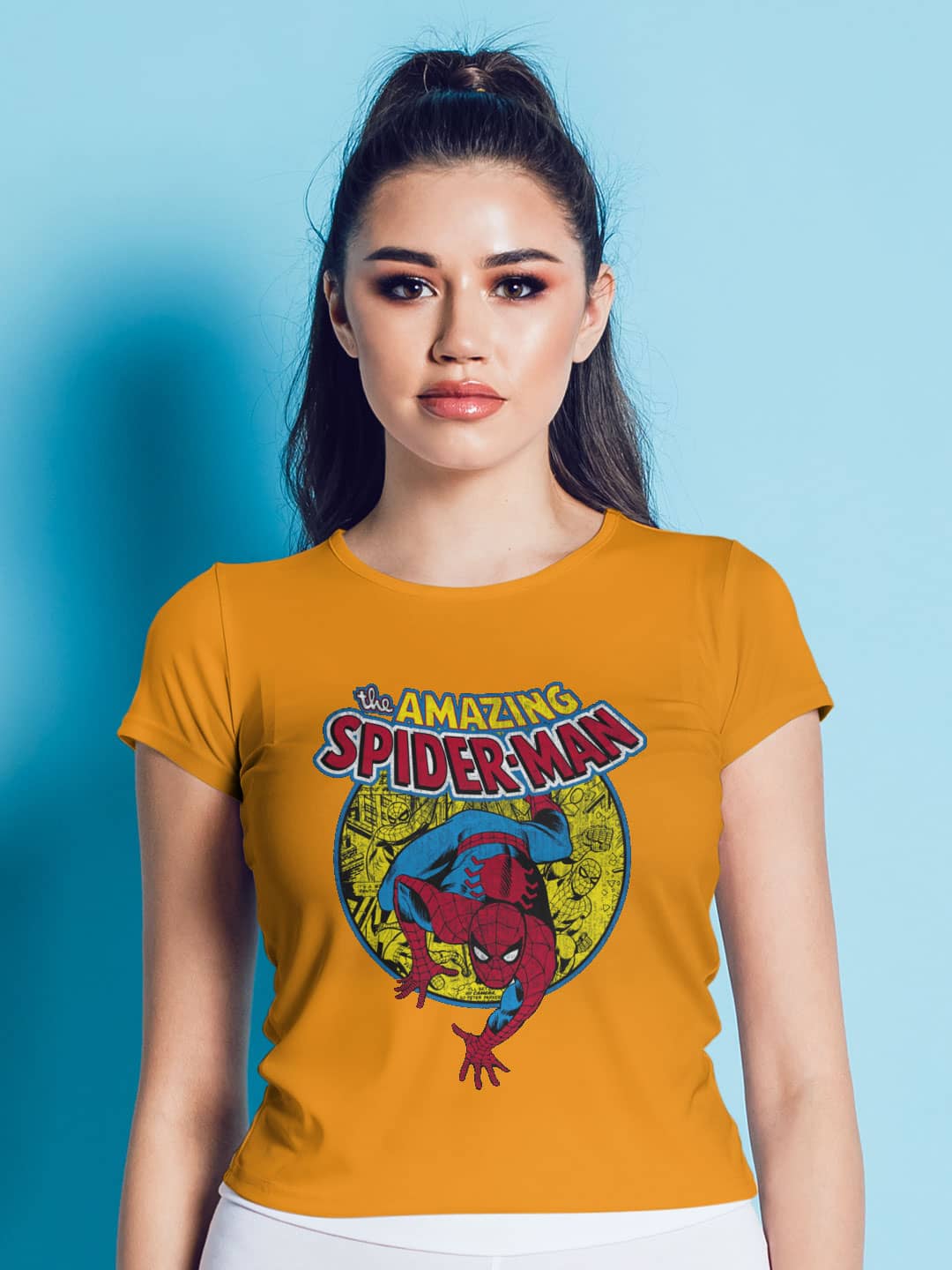 comicspidey-womenst-shirt-yellow-xl