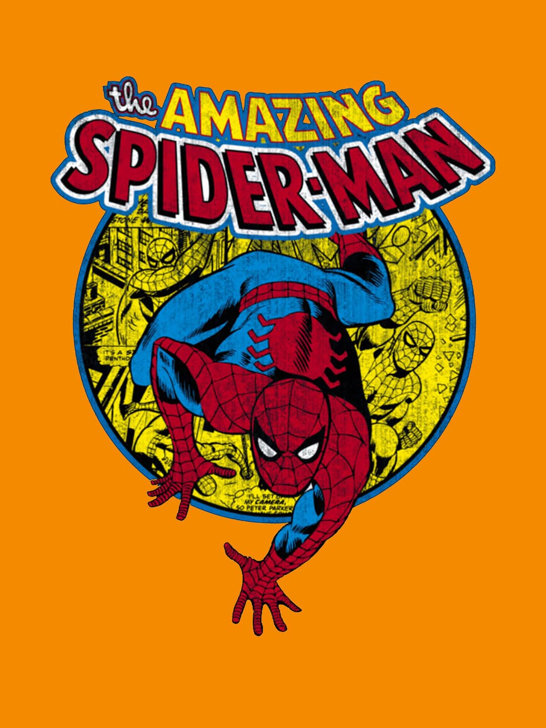Comic Spidey - Womens T-Shirt Yellow XL