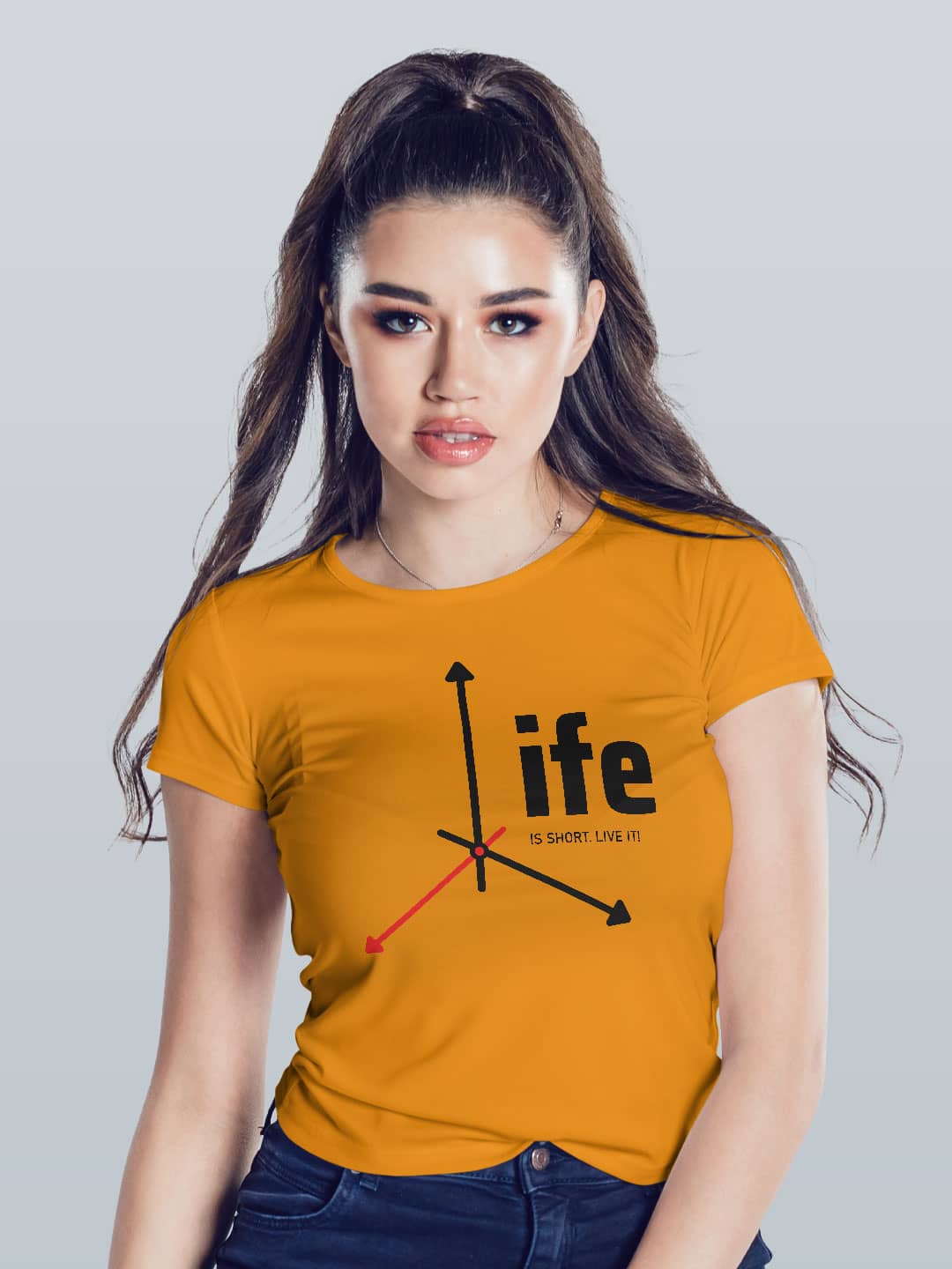 Life Live It - Womens T-Shirt Yellow XXL