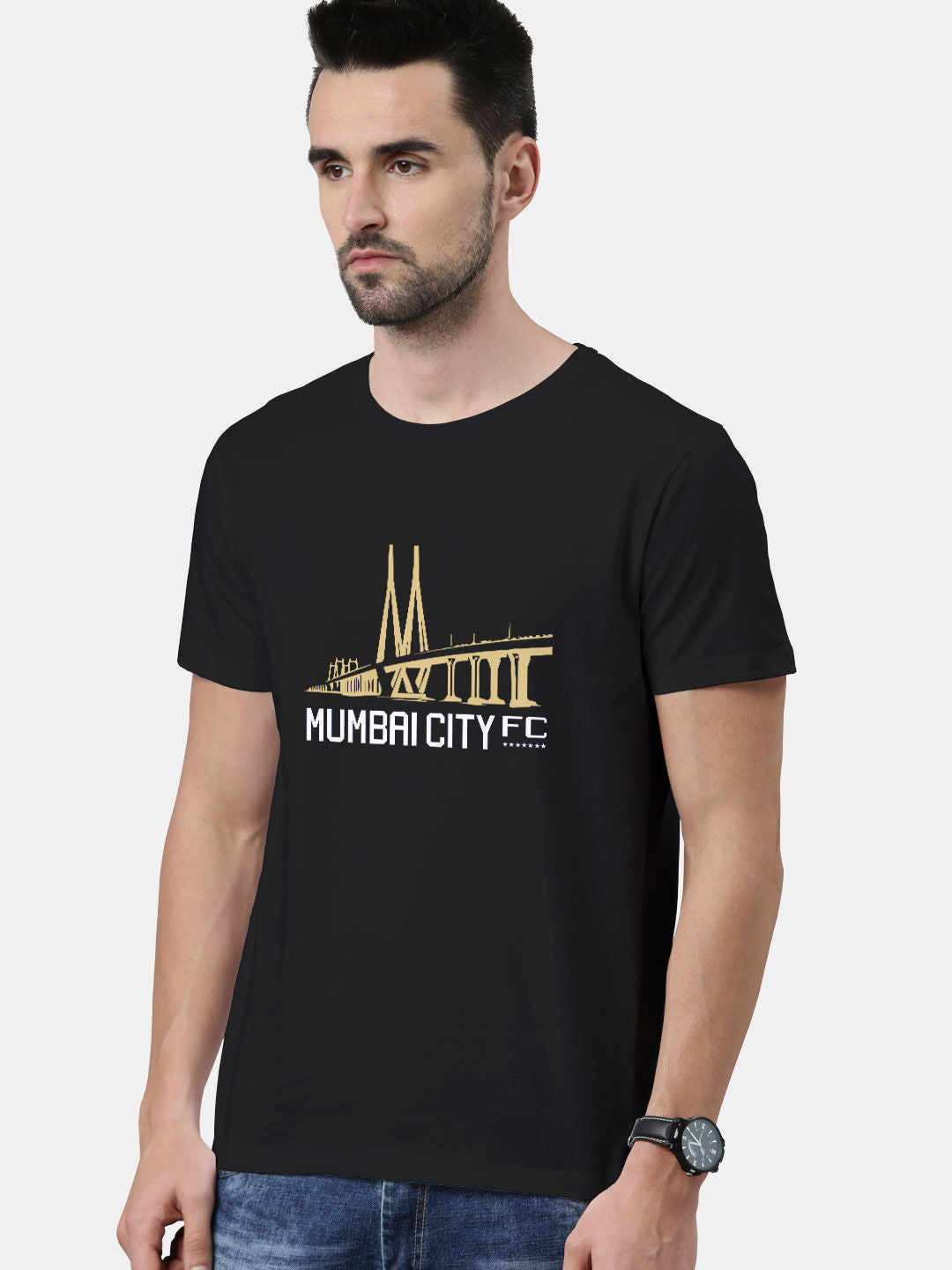 MCFC Mumbai City Black - Mens T-Shirt Black Medium