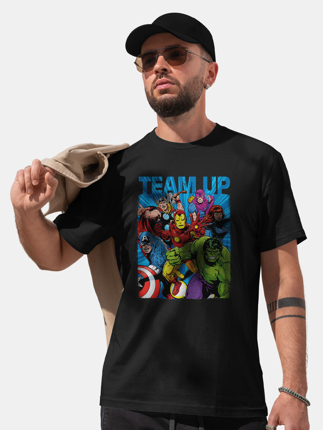 Team Up - Mens T-Shirt Black XXL