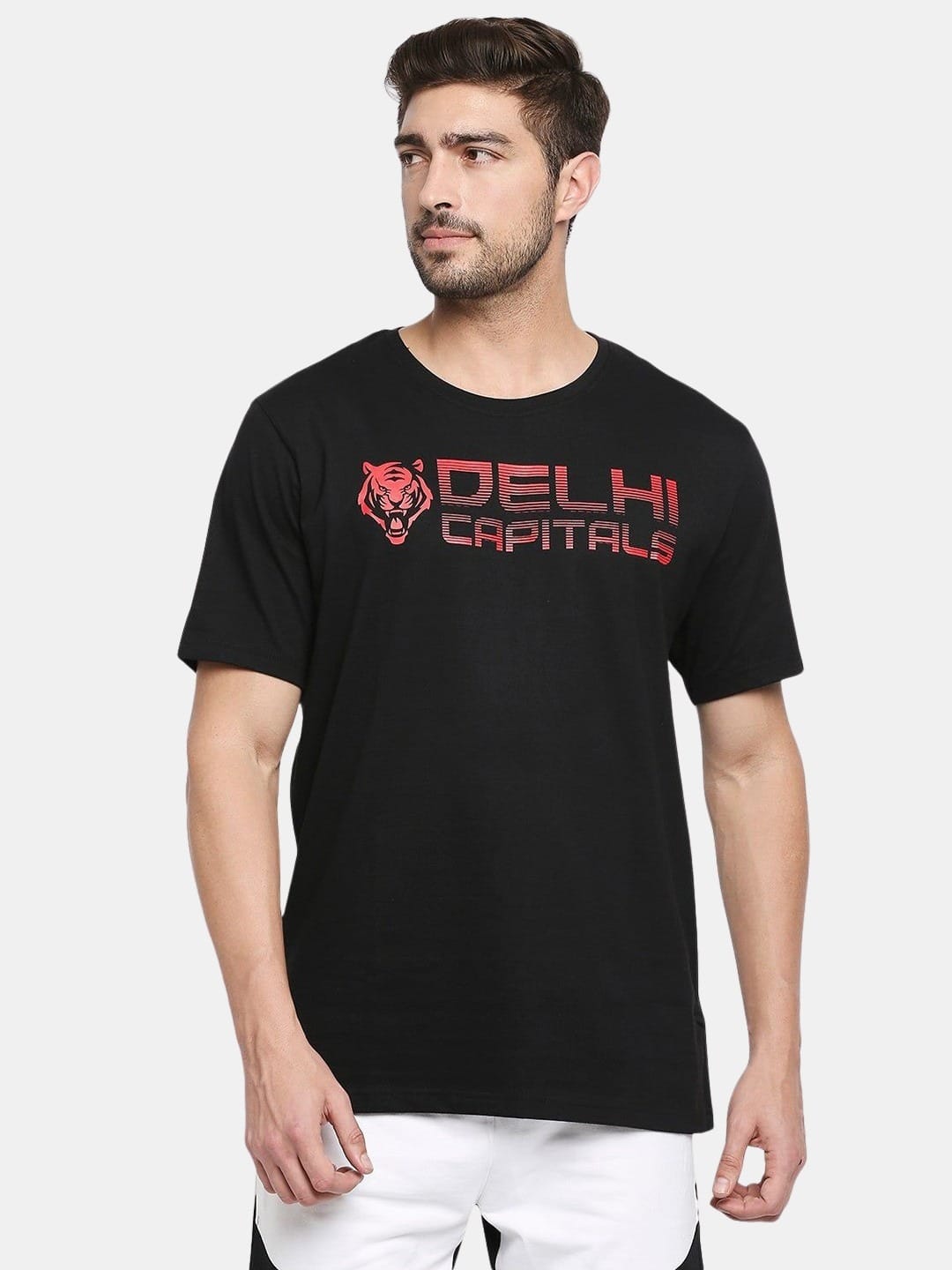 Delhi Capitals Text - Mens T-Shirt Black XXL
