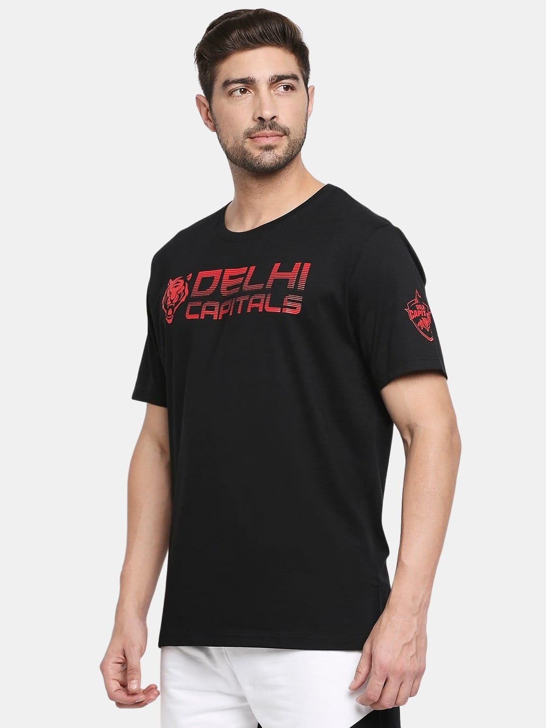 Delhi Capitals Text - Mens T-Shirt Black XXL